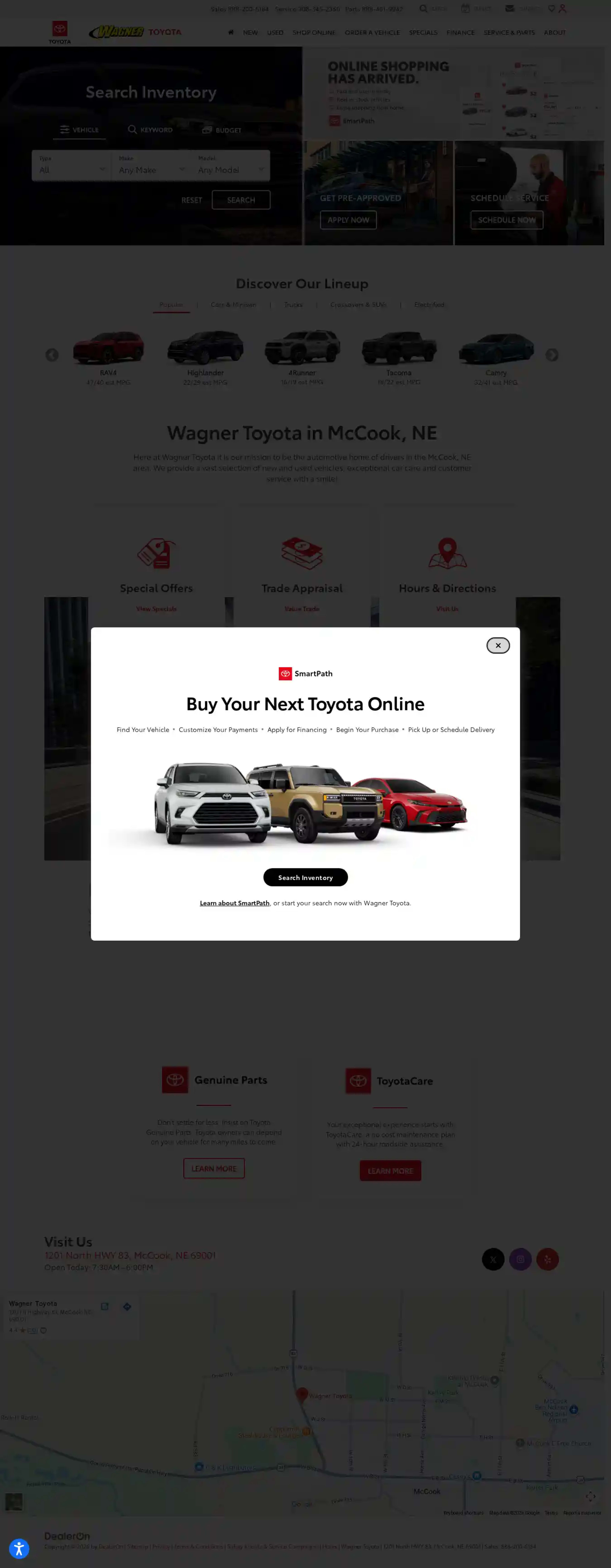 Screenshot of Wagner Toyota