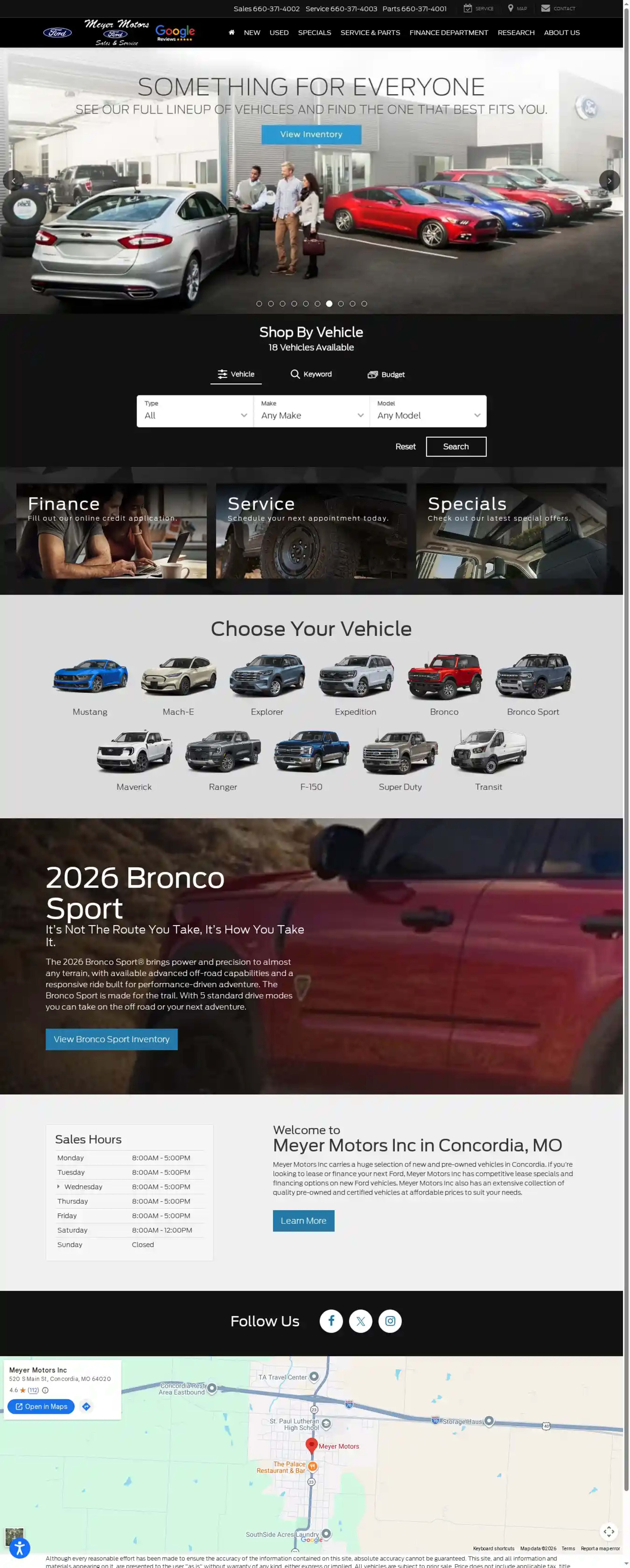 Screenshot of Meyer Motors Inc