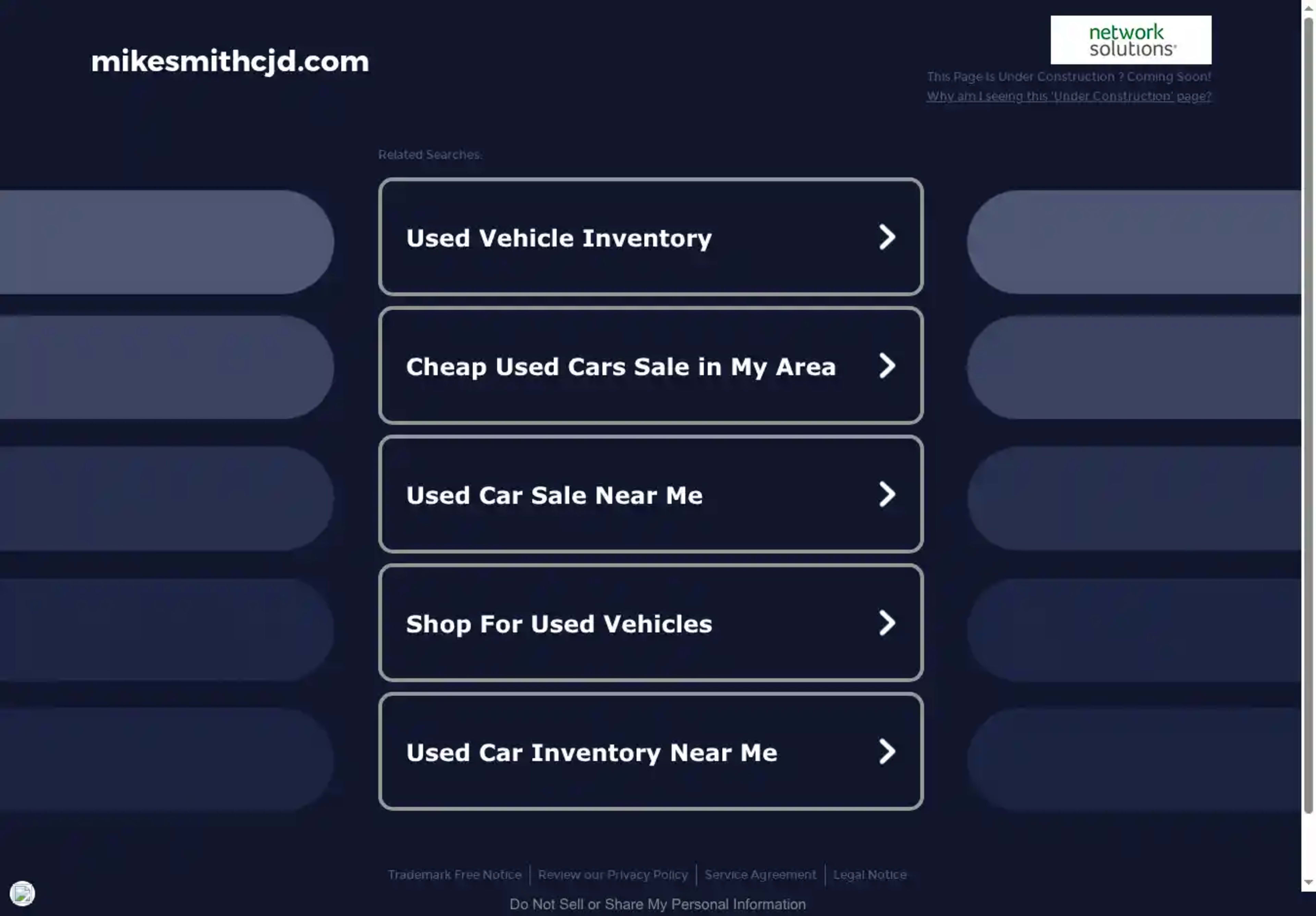 Screenshot of Mike Smith Chrysler Jeep Dodge