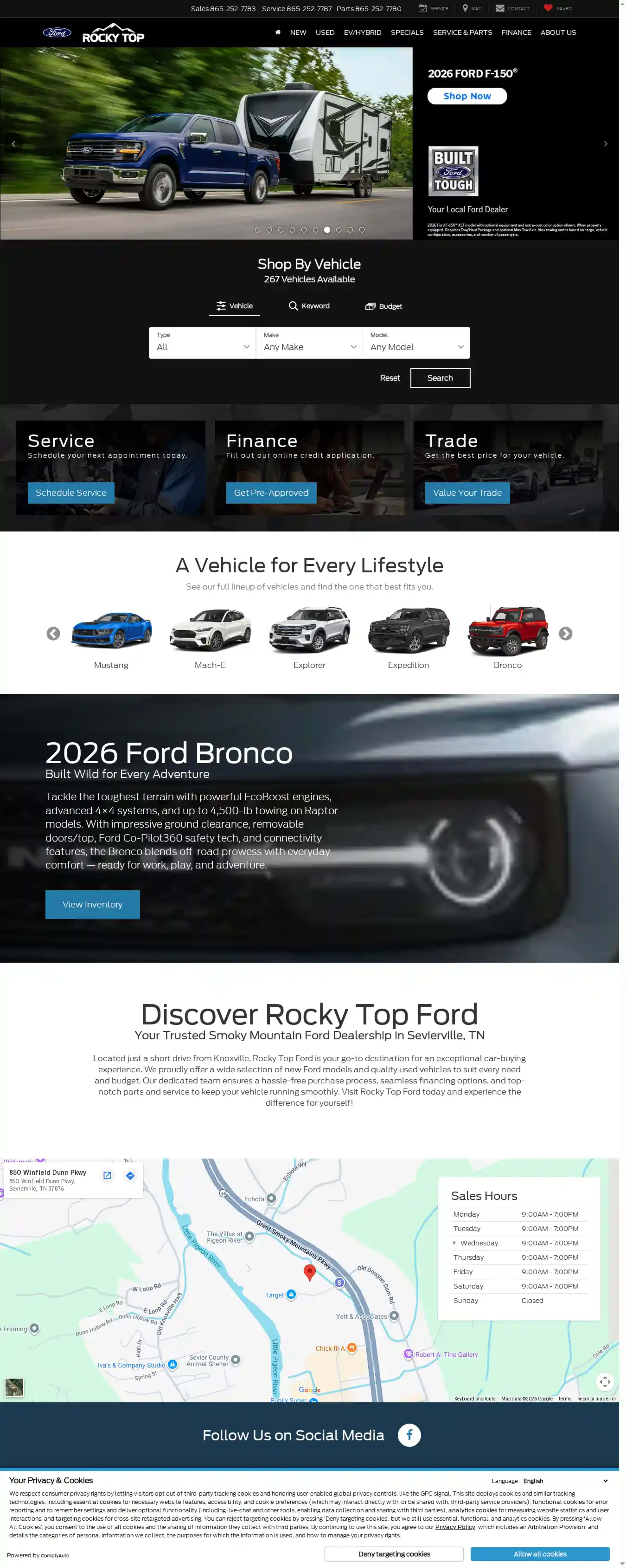 Screenshot of Rocky Top Ford