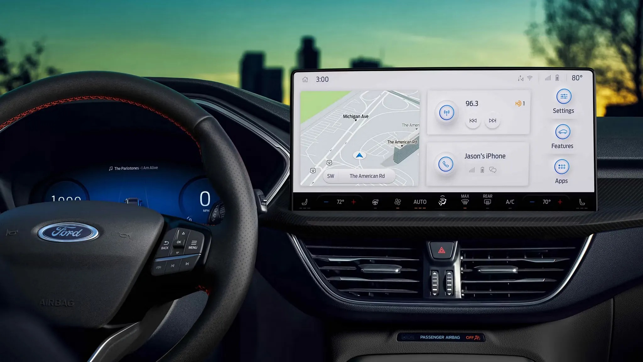 2026 Ford Escape interior with large display.