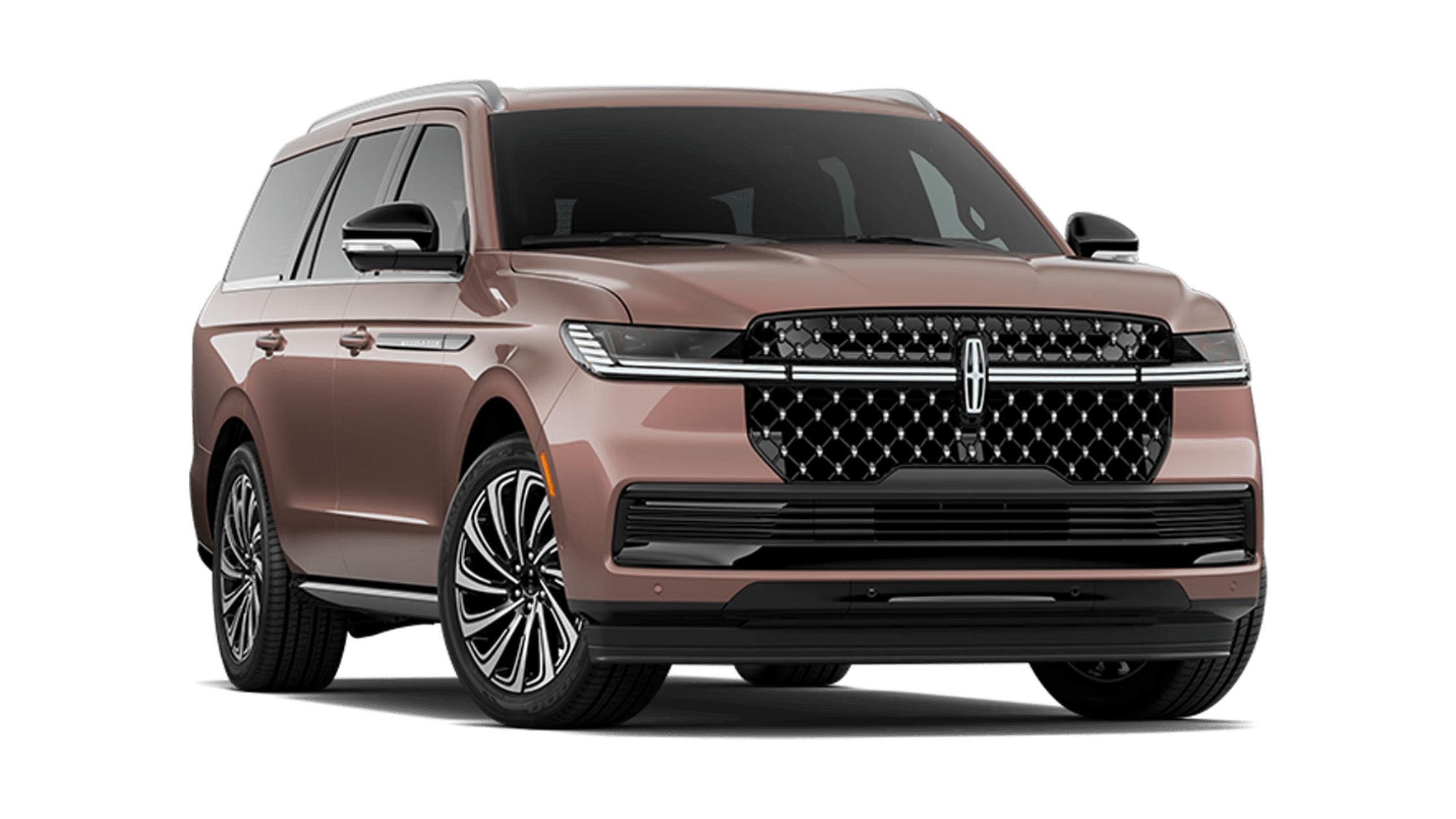 A rose gold SUV is presented against a plain white background.