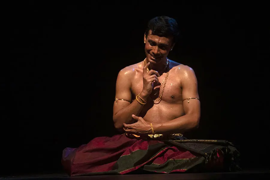 Seshadri Iyengar in a seated dance pose