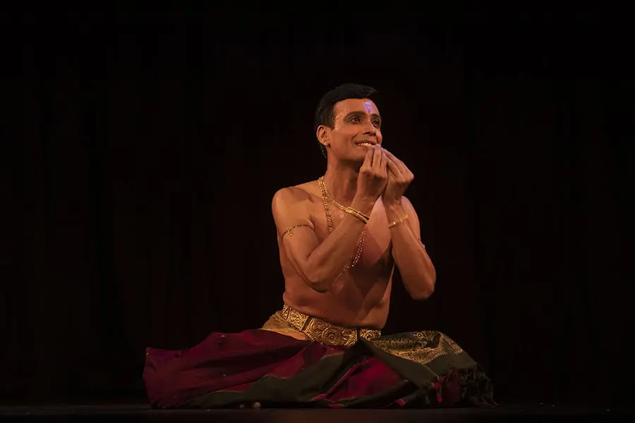 Seshadri Iyengar in a seated dance pose