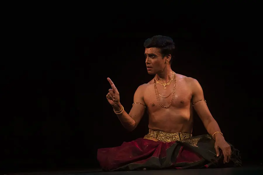 Seshadri Iyengar in a seated dance pose