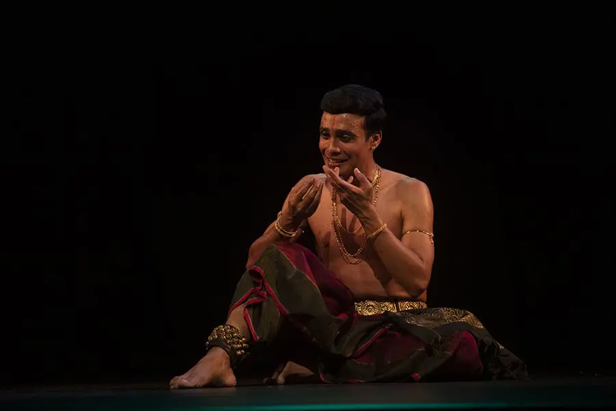 Seshadri Iyengar in a seated dance pose