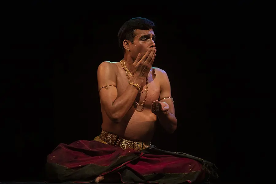 Seshadri Iyengar in a seated dance pose