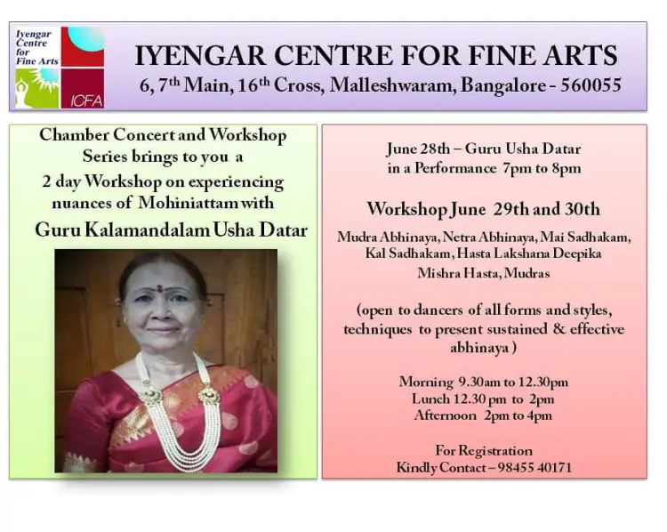 Chamber Concerts, 28th June 2020: Guru Smt. Usha Datar Flyer