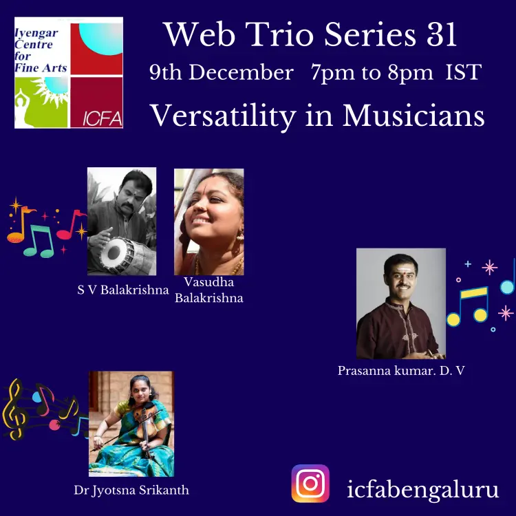 Web Trio Series, 9th December 2020 - Versatility in Musicians