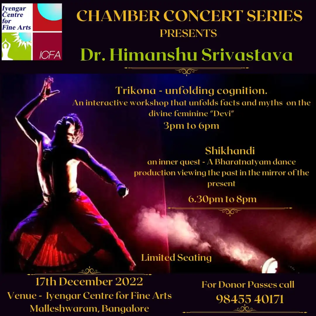 ICFA Presents The Peacock Prince, Director, Designer, Performer: Anuradha Venkataraman, Playwright: V Balakrishnan, Flyer