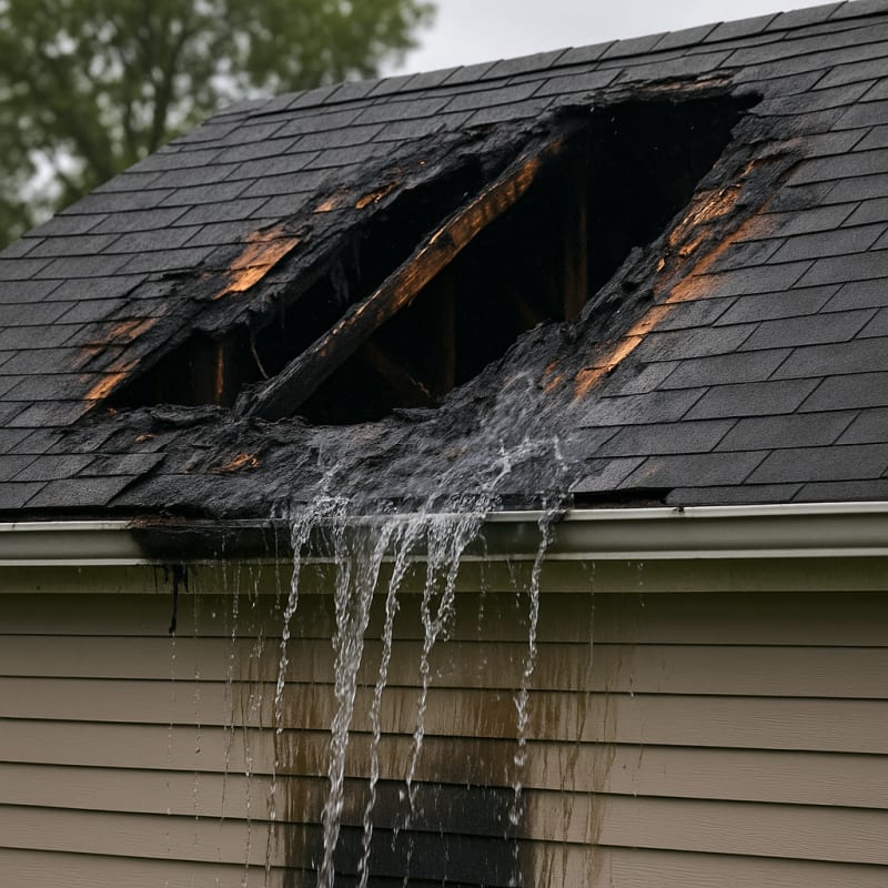 Restoration team working