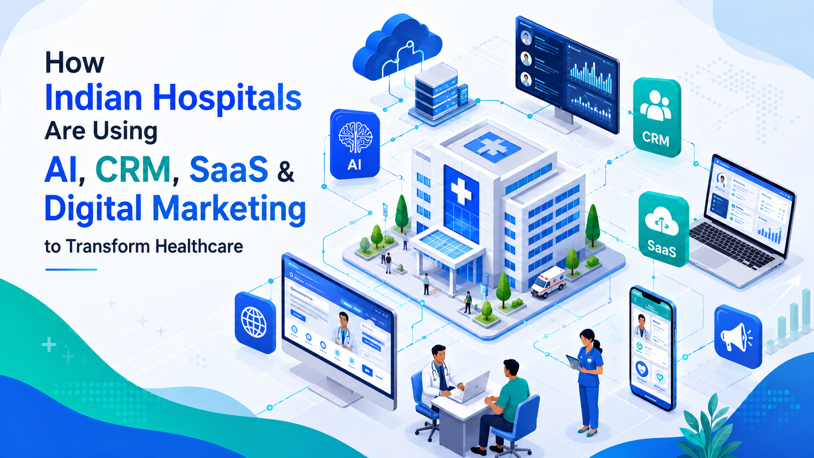 How Indian Hospitals Are Using AI, CRM, SaaS & Digital Marketing to Transform Healthcare