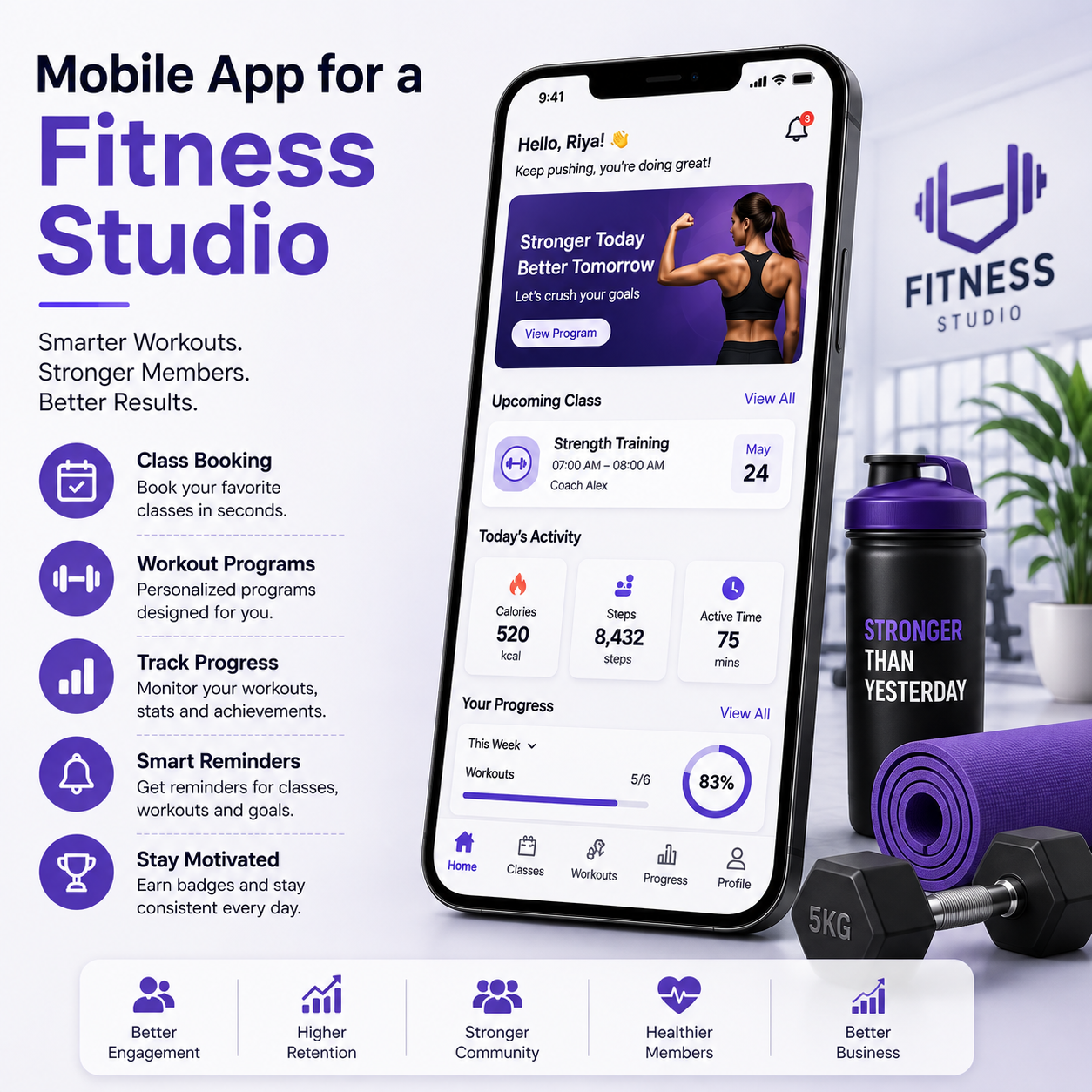 Mobile App for a Fitness Studio