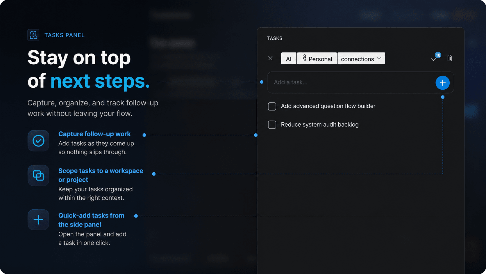 Stay on top of next steps