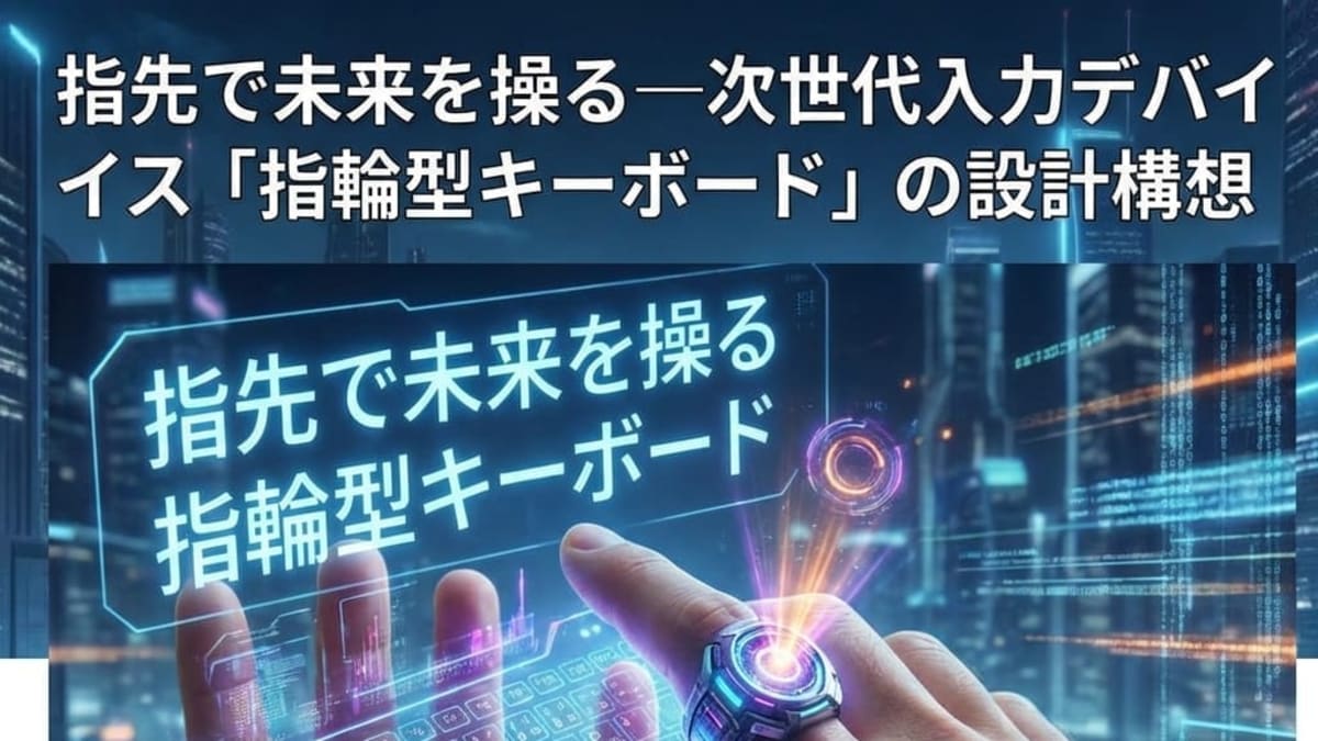 Control the Future at Your Fingertips - Design Concept for a Next-Gen Ring Keyboard