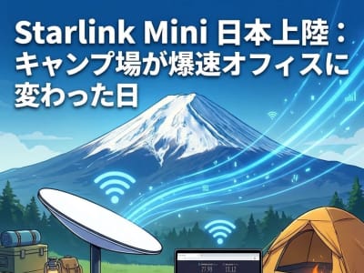 Starlink Mini 日本上陸：キャンプ場が爆速オフィスに変わった日