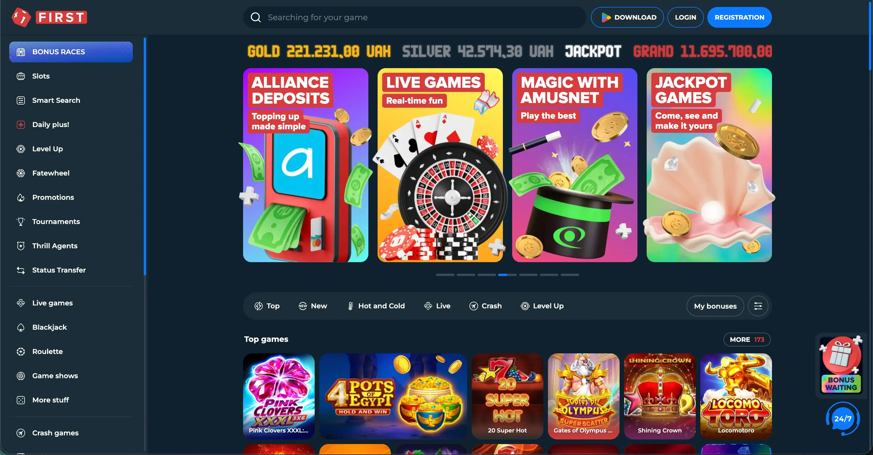 First Casino- und Sportwettenseite