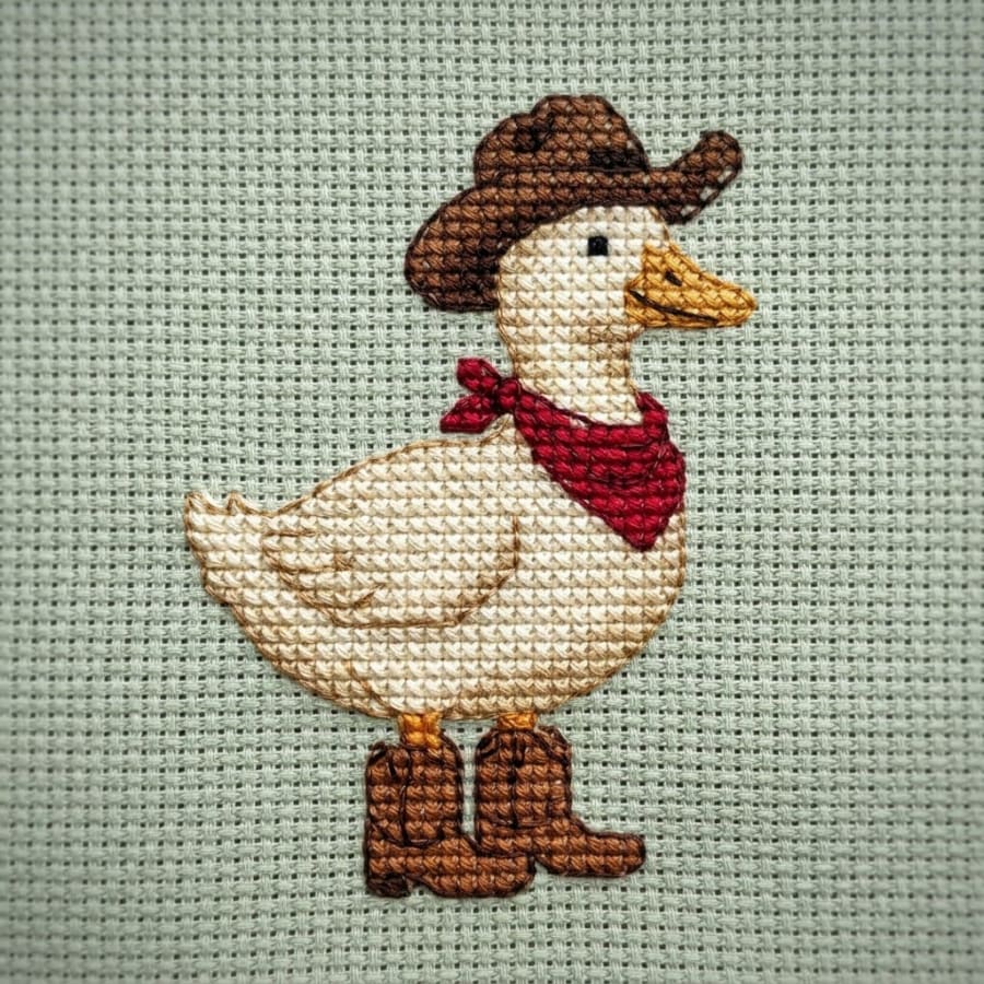 Finished cross-stitch design