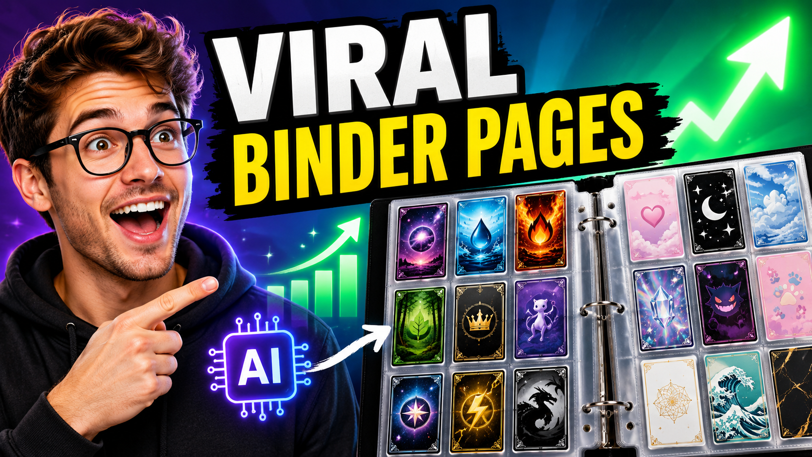 How to Make Digital Card Binder Pages With AI and Sell Them on Etsy