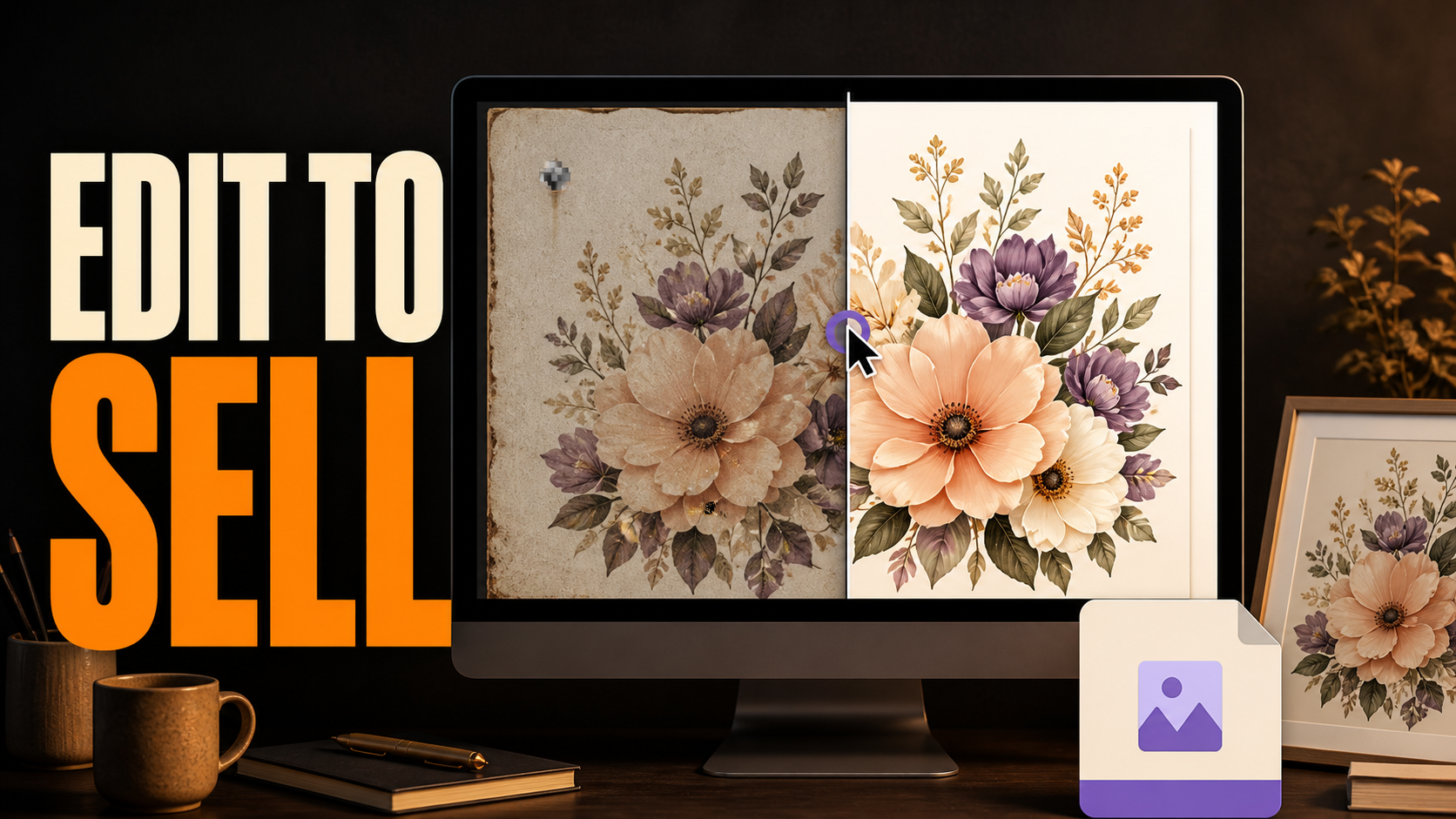 AI image editing workflow for preparing Etsy digital downloads