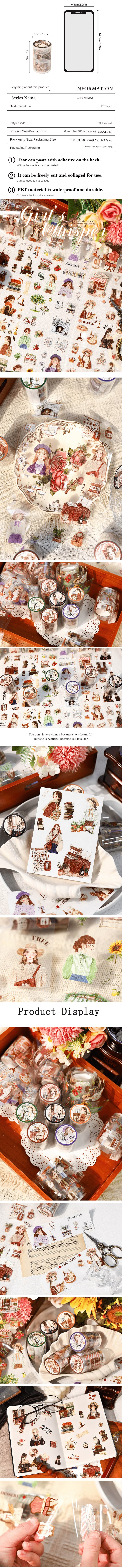 Teenager's Whisper Girl PET Tape – 1 Roll