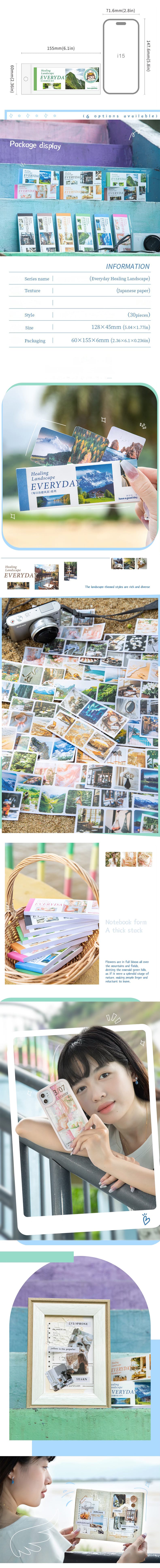 Daily Healing Landscapes Sticker Pack – 30pcs