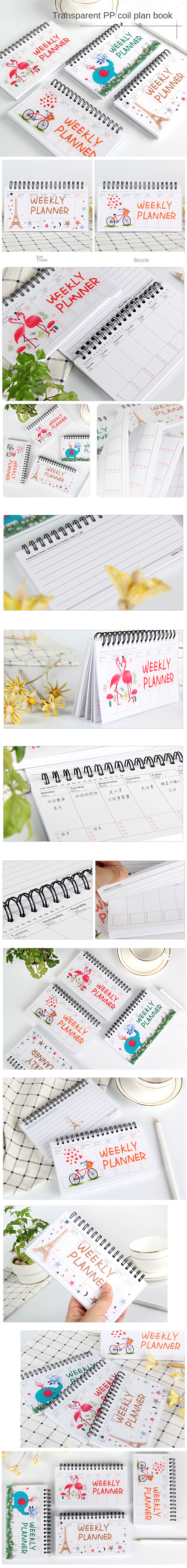Cartoon Weekly Planner Flip Notepad (50 Sheets)