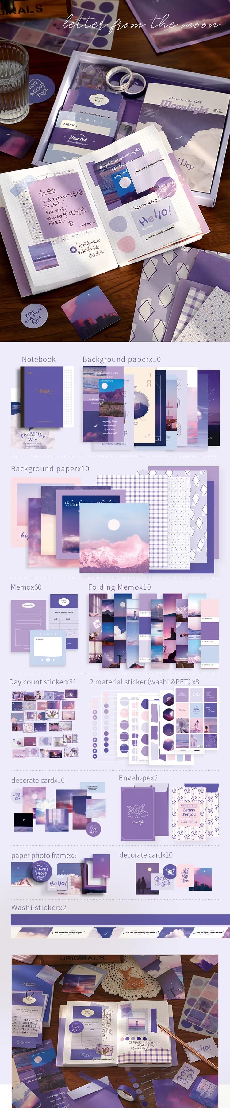 Scrapbook Gift Box Kit | The Moonlight