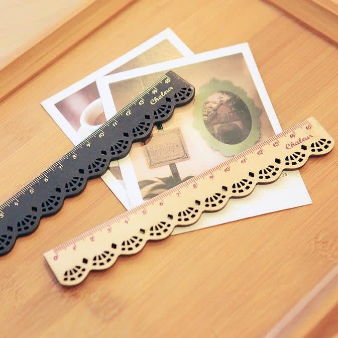 Kawaii Lace Wooden Ruler