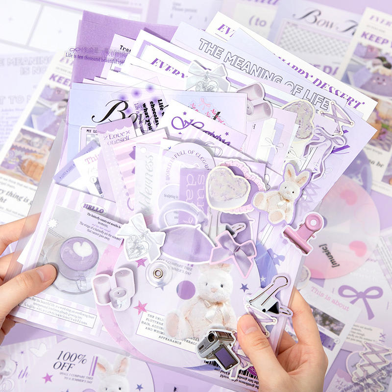 Mist Bubbles – Korean Collage Scrapbook Paper Set (101 pcs)