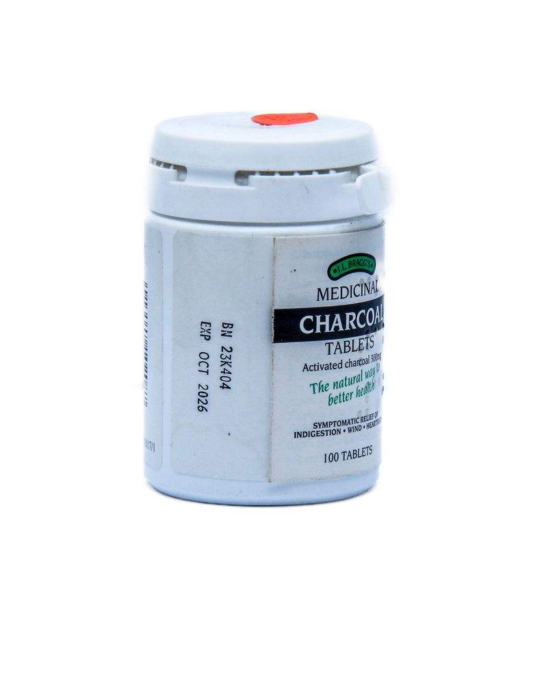 CHARCOAL 300MG TABS 100S