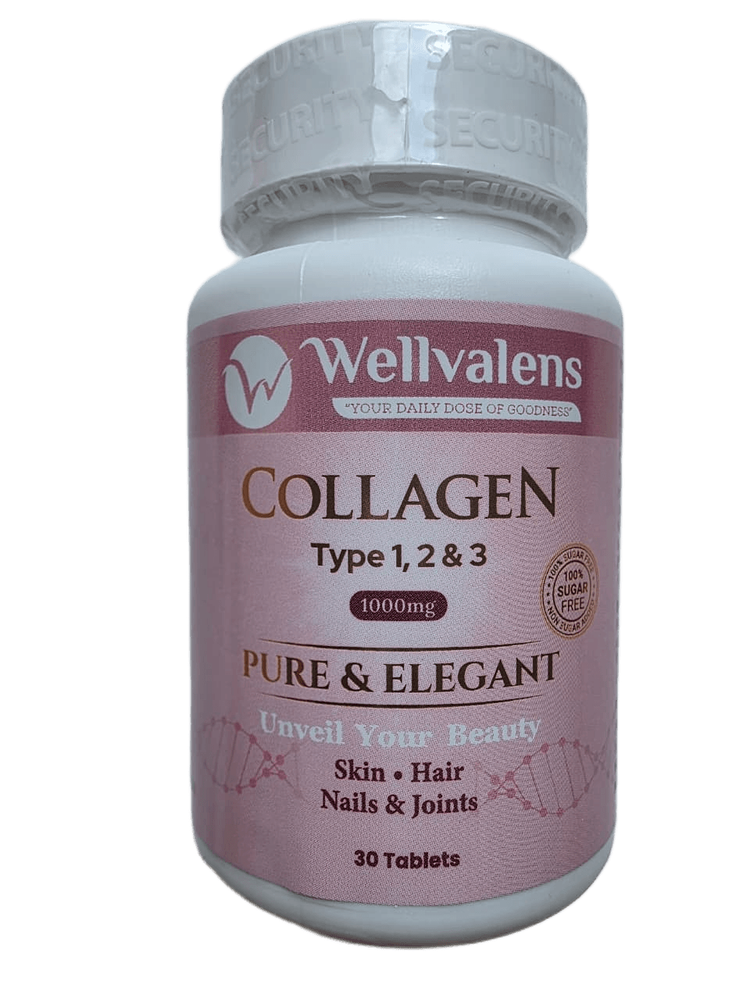 collagen type1,2&3 1g caps 30s (wellvallens)