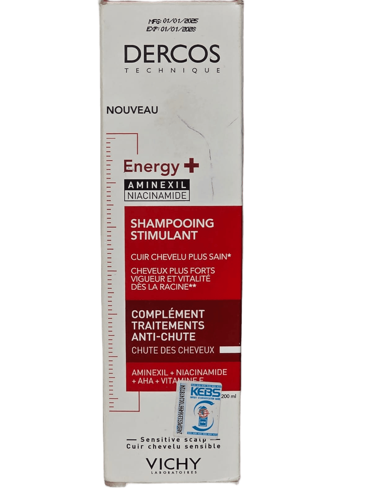 DERCOS ENERGY STIMULATING SHAMPOO 200ML HAIR LOSS