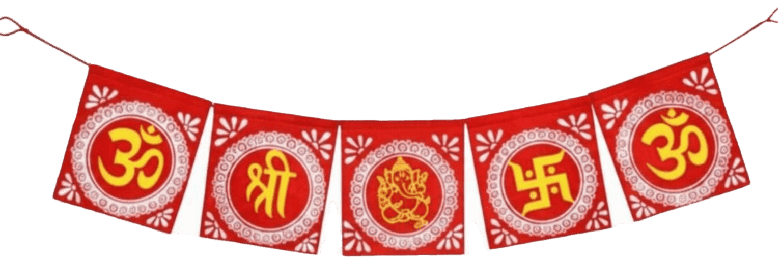 Aipan Inspired Auspicious Hindu Divine Symbol Toran