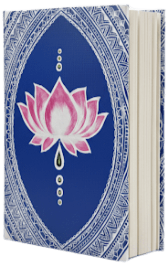 Lotus Motif Hardcover Journal with Traditional Geometric Patterns