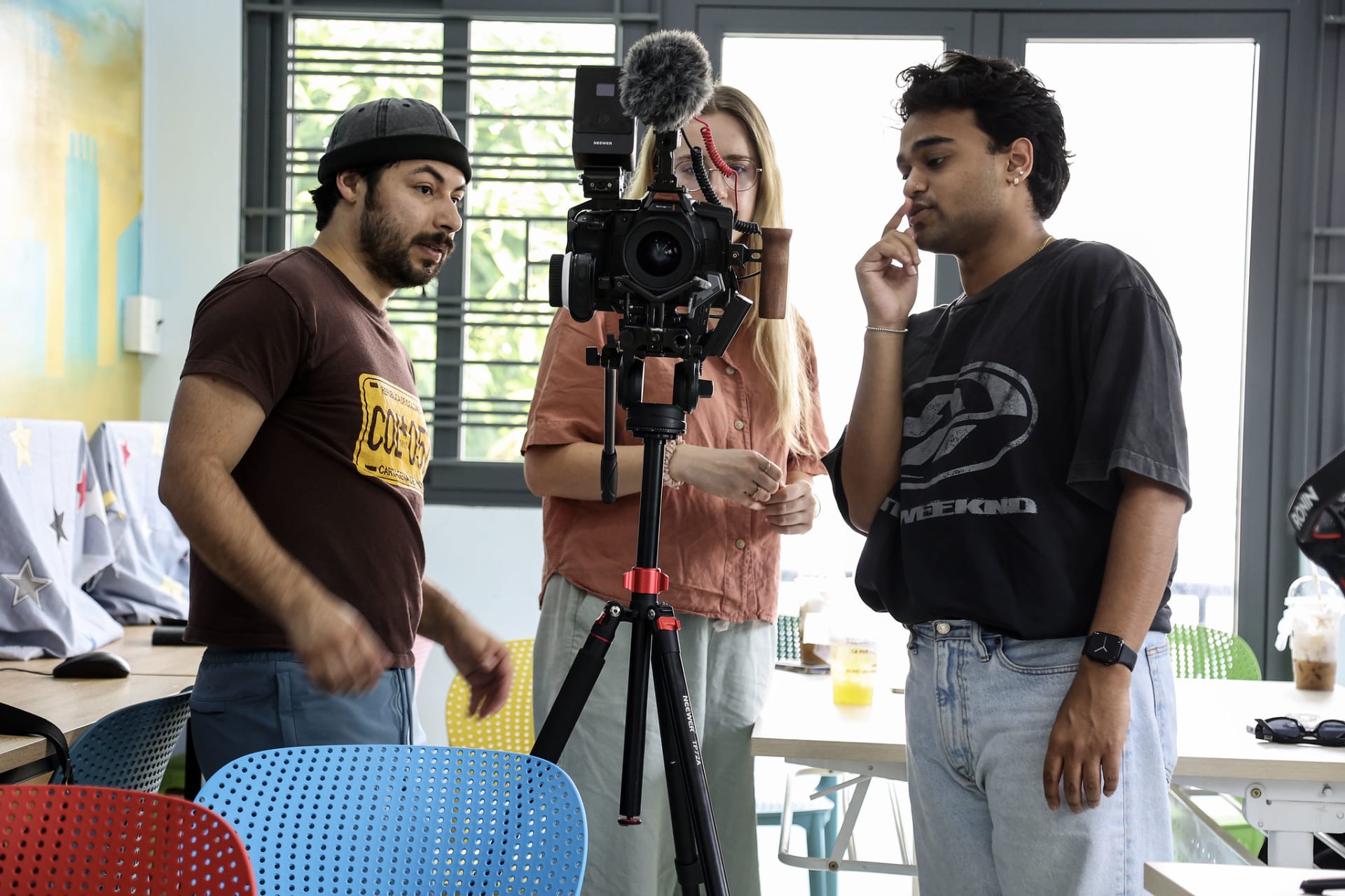 Documentary crew on location