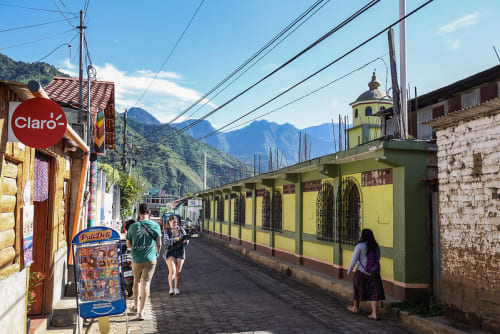 Filming a protagonist on a walk, Guatemala