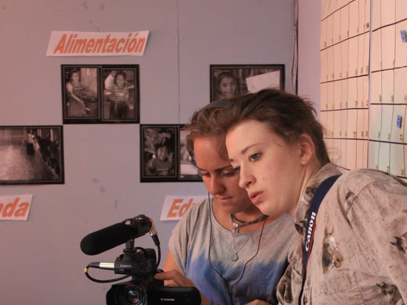 Sarah Megyesy on location with Actuality Abroad