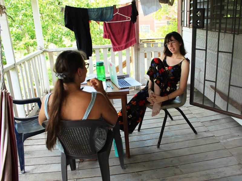 Kate Boylan-Ascione on location with Actuality Abroad