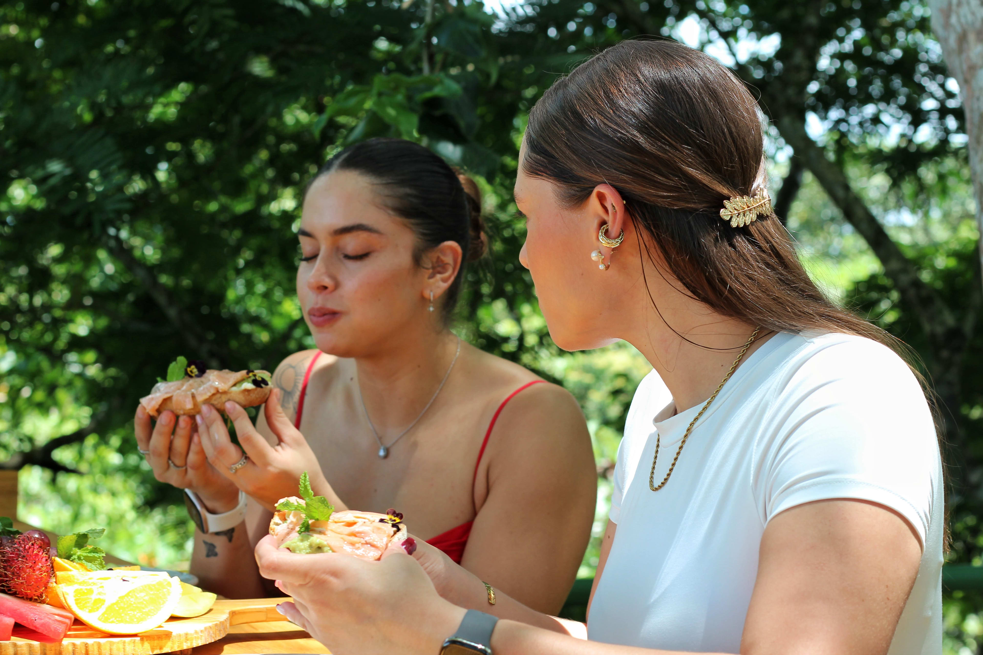 Friends enjoying a delicious meal