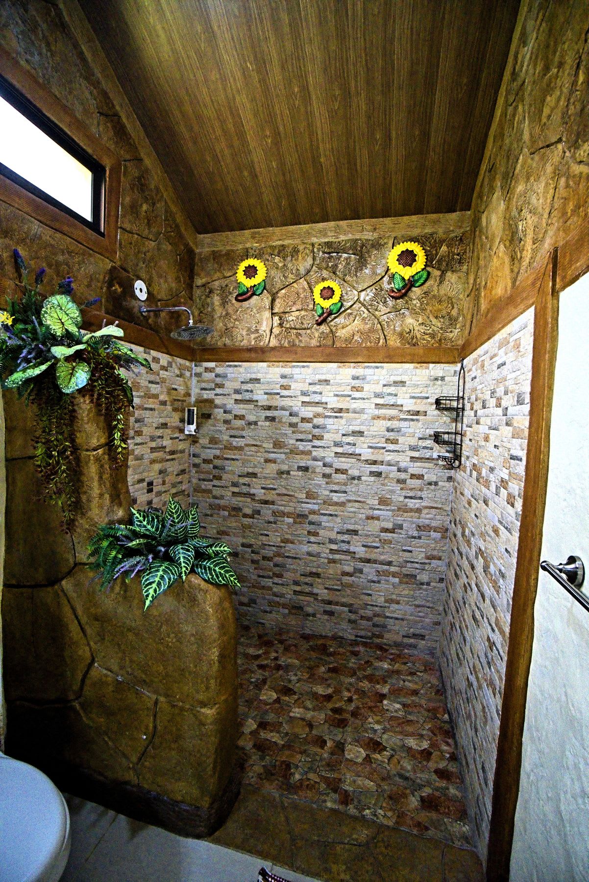 Walk-in shower.