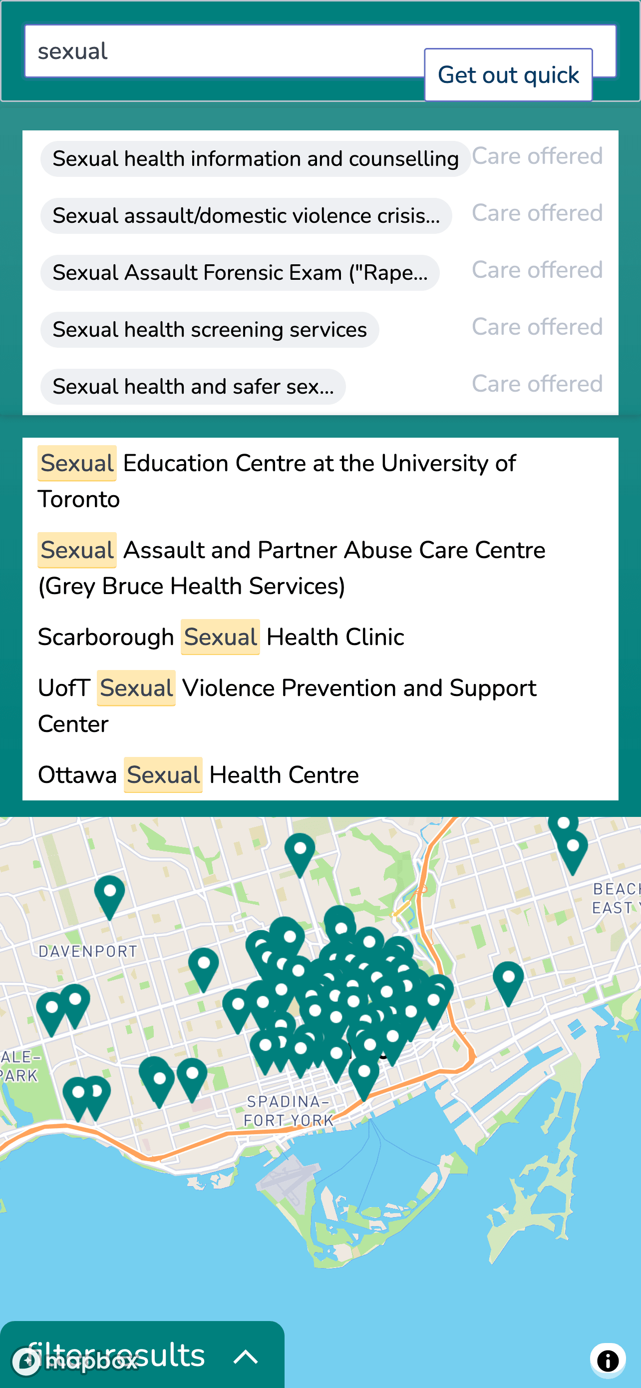 A mockup of the project on mobile.