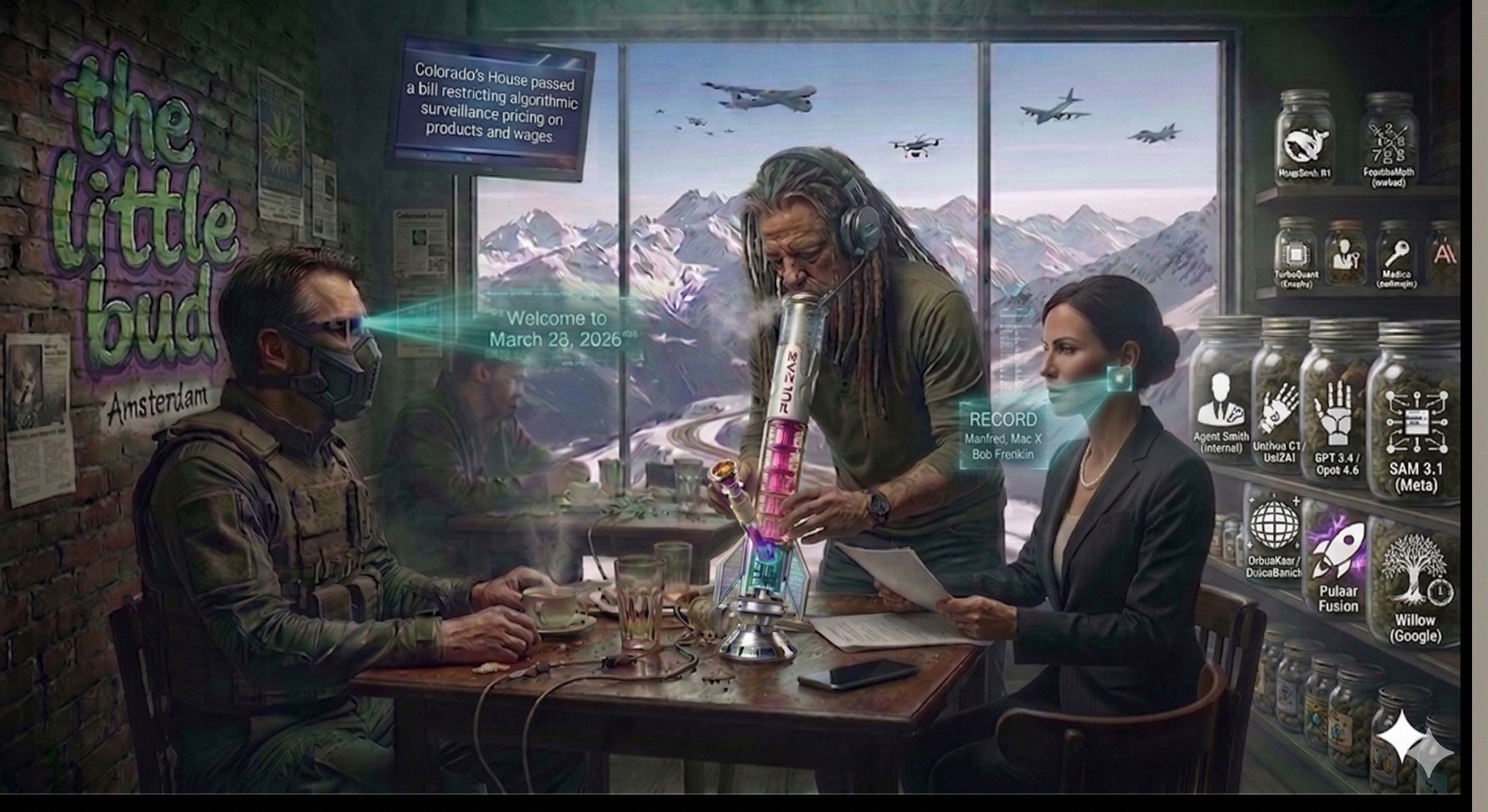 Surveillance Pricing and Pulsar Plasma Meeting: Macx, Bob Franklin, and Annette