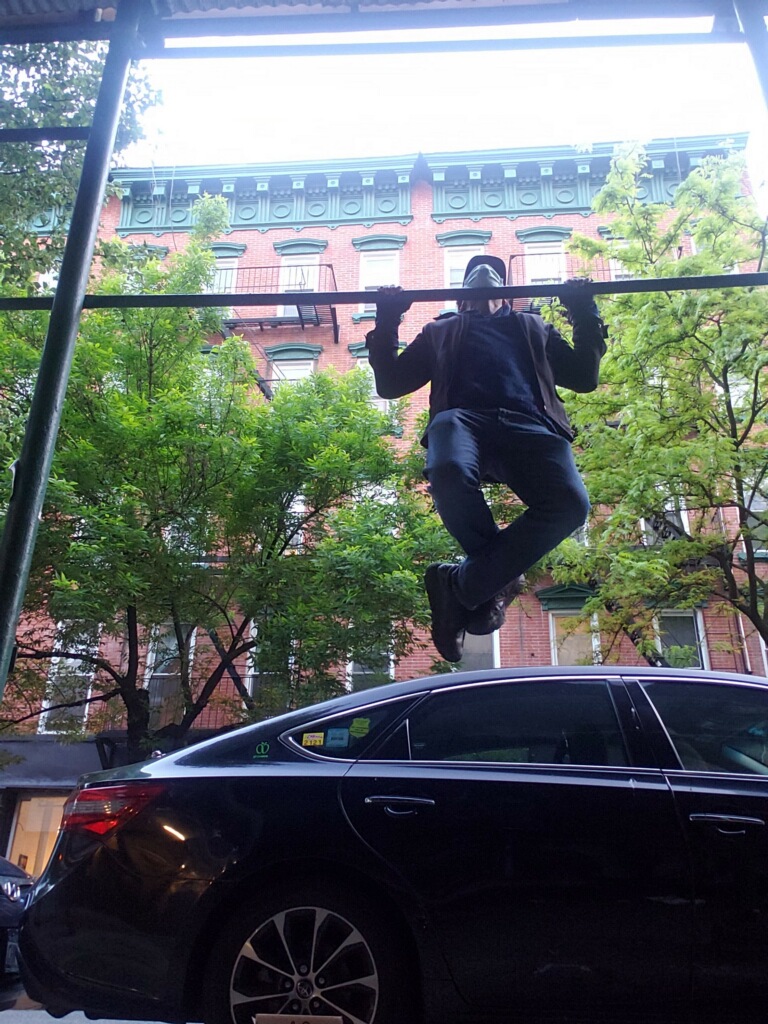 Black Toyota and Trees Pull Up