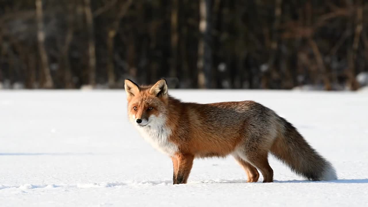 Wild Fox in Winter Wonderland