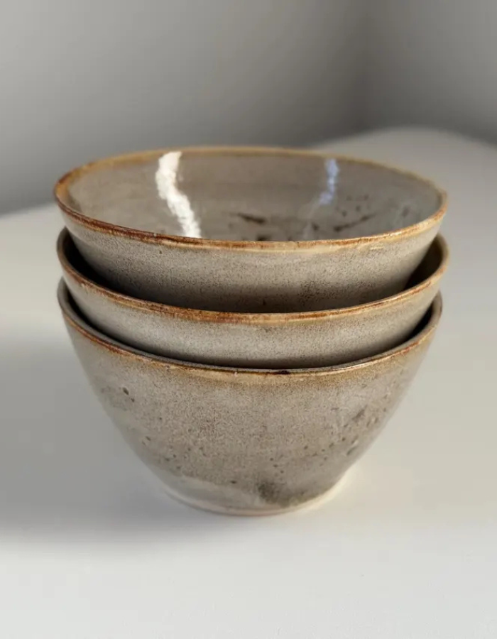 Earth-Toned Ceramic Bowl Set (Set of 2)