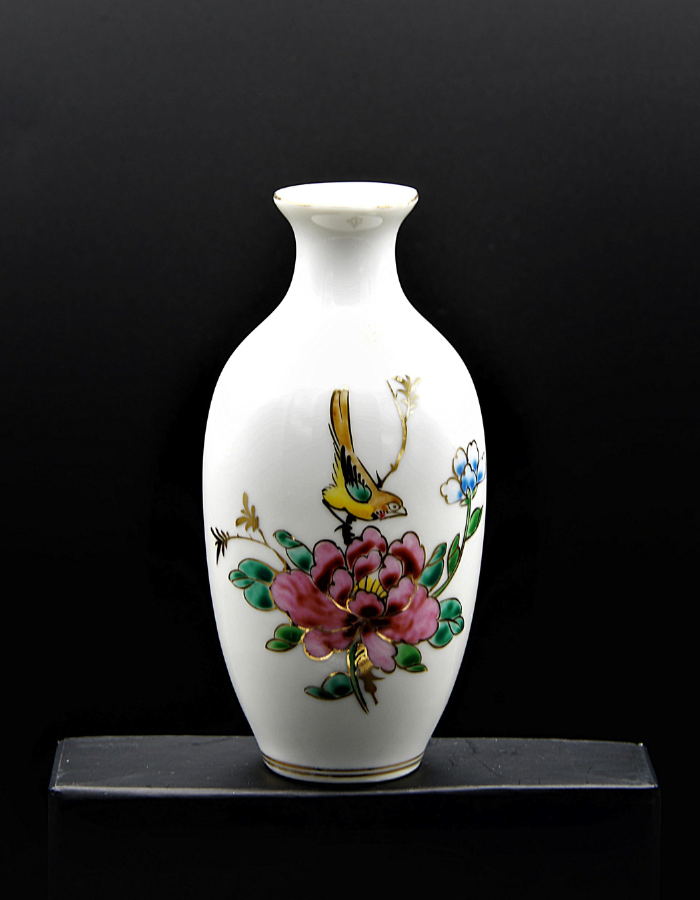 Hand-Painted Floral Vase
