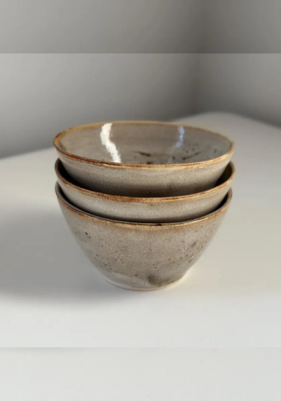 Earth-Toned Ceramic Bowl Set (Set of 2)