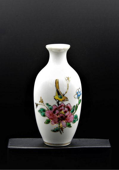 Hand-Painted Floral Vase