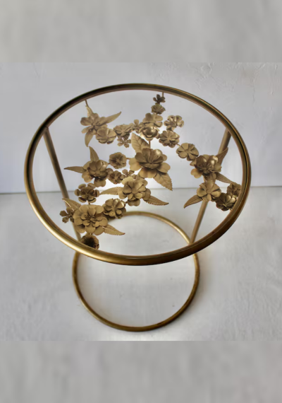 Modern Glass-Top Side Table